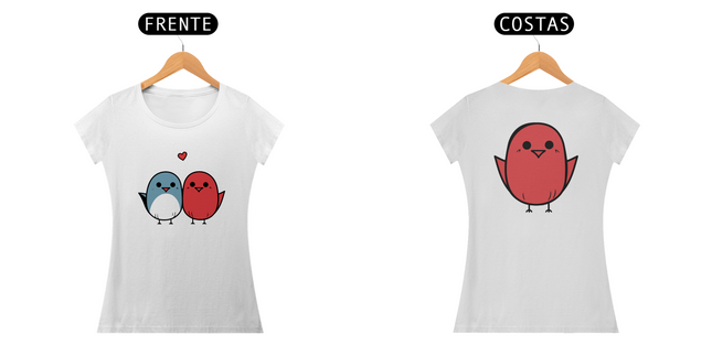 Casal passarinhos Vermelho (baby long)